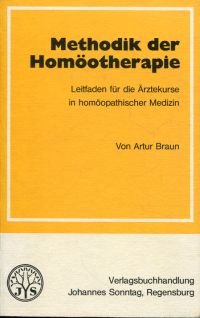 Braun, Methodik der Homöotherapie. (Umschlag)