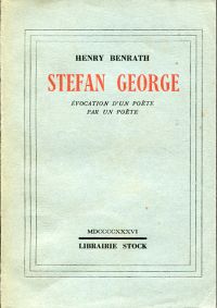 Benrath, Stefan George. (Umschlag)