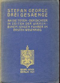 George, Drei Gesänge. (Umschlag)