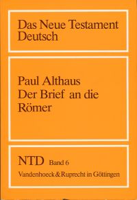 Althaus, Der Brief an die Römer. (Umschlag)