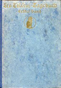 Tolstoj, Tagebuch. (Umschlag)