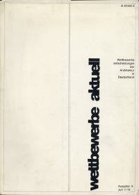 Wettbewerbe aktuell, Ausgabe A, Juli 7/72. (Umschlag)