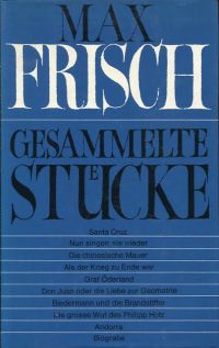 Frisch, Gesammelte Stücke. (Umschlag)