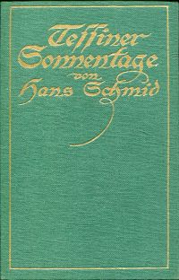 Schmid, Tessiner Sonnentage. (Umschlag)