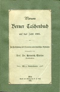 Neues Berner Taschenbuch auf das Jahr 1905. (Umschlag)