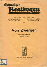 Bürki, Von Zwergen. (Umschlag)