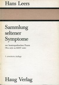 Leers, Sammlung seltener Symptome zur homöopathischen Praxis. (Umschlag)