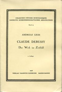 Liess, Claude Debussy. (Umschlag)