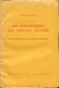 Berl, Die Heraufkunft des fünften Standes. (Umschlag)