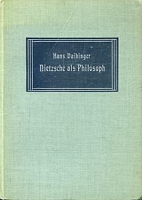Vaihinger, Nietzsche als Philosoph. (Umschlag)