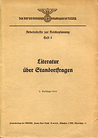 Literatur über Standortfragen. (Umschlag)