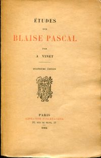Vinet, Études sur Blaise Pascal. (Umschlag)