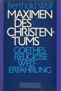 Wulf, Maximen des Christentums. (Umschlag)