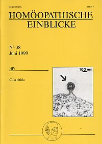 Homöopathische Einblicke, No. 38, Juni 1999. (Umschlag)