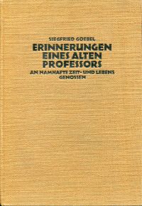 Goebel, Erinnerungen (Umschlag)