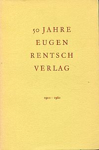 50 Jahre Eugen Rentsch Verlag. (Umschlag)