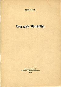 Lerch, Vom guete Bärndütsch. (Umschlag)