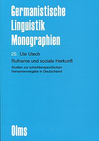 Utech, Rufname und soziale Herkunft. (Umschlag)