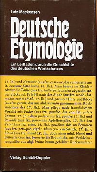 Mackensen, Deutsche Etymologie. (Umschlag)