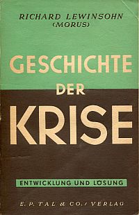 Lewinsohn, Geschichte der Krise. (Umschlag)