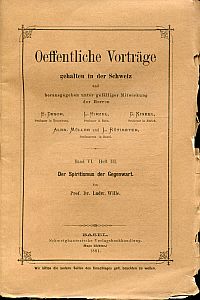 Wille, Der Spiritismus der Gegenwart. (Umschlag)