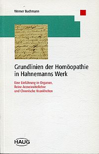 Buchmann, Grundlinien der Homöopathie in Hahnemanns Werk. (Umschlag)