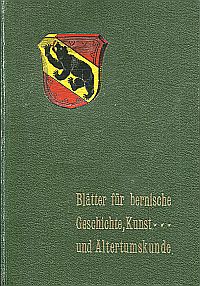 Grunau, Blätter für bernische Geschichte, Kunst und Altertumskunde XXV. Jahrgang (Umschlag)