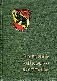 Grunau, Blätter für bernische Geschichte, Kunst und Altertumskunde VII. Jahrgang (Umschlag)