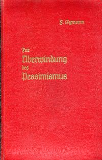 Eymann, Zur Überwindung des Pessimismus. (Umschlag)