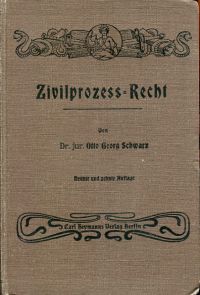 Schwarz, Zivilprozeßrecht, Konkursrecht. (Umschlag)