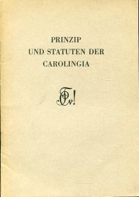 Prinzip und Statuten der Carolingia. (Umschlag)