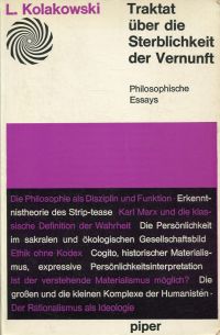 Kolakowski, Traktat über die Sterblichkeit der Vernunft. (Umschlag)