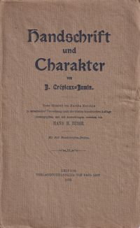 Crépieux-Jamin, Handschrift und Charakter. (Umschlag)