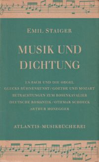 Staiger, Musik und Dichtung. (Umschlag)