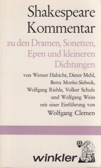 Shakespeare-Kommentar zu den Dramen, Sonetten, Epen und kleineren Dichtungen. (Umschlag)