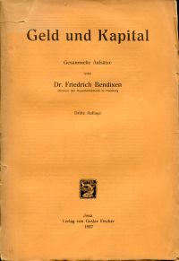 Bendixen, Geld und Kapital. (Umschlag)