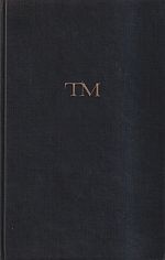 Bürgin, Das Werk Thomas Manns. (Umschlag)