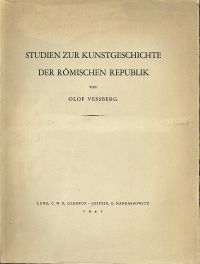 Vessberg, Studien zur Kunstgeschichte der römischen Republik. (Umschlag)